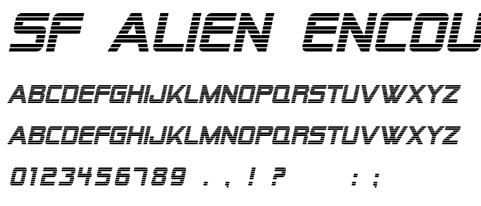 SF Alien Encounters Italic font